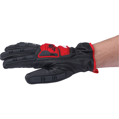 Goatskin Impact Gloves, Small, Grain Leather Palm Auto-Cam
