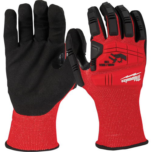 Gants r&eacute;sistants aux chocs et aux coupures, Taille Moyen, Calibre 18, Rev&ecirc;tement Nitrile, ANSI/ISEA 105 niveau 3 Auto-Cam