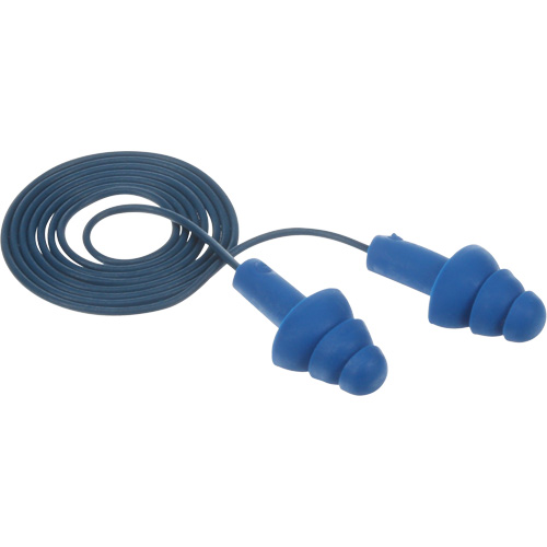 Bouchons d'oreilles pr&eacute;moul&eacute;s E-A-R Ultrafit , Avec cordon, Taille unique, Vrac - Sac en poly, NRR dB NRR 25 dB Auto-Cam