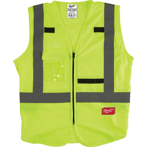 Safety Vest, High Visibility Lime-Yellow, Medium/Small Auto-Cam