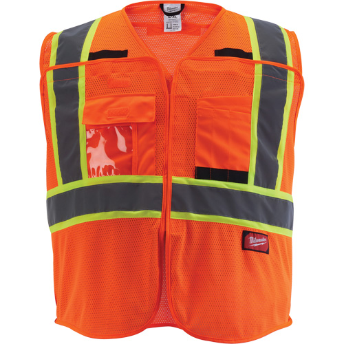 Flagman Safety Vest, High Visibility Orange, Medium/Small Auto-Cam