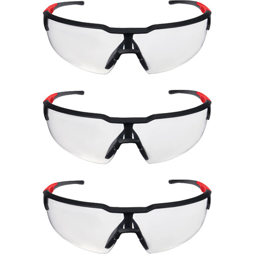 Safety Glasses, Clear Lens, Anti-Scratch, ANSI Z87+/Meets/Exceeds CSA Z94.3 Auto-Cam