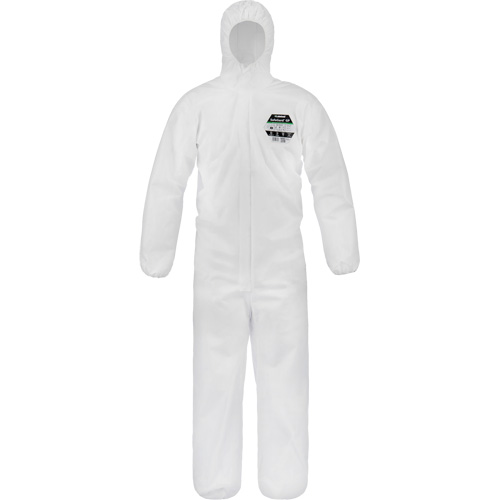Safegard GP Coveralls, Medium, White, SMMS Auto-Cam