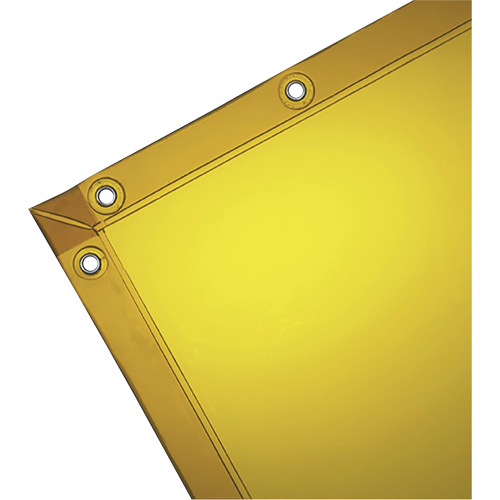Welding Curtain, 72" x 72", High Transparency, Yellow Auto-Cam
