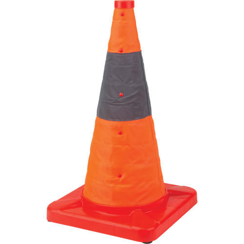 C&ocirc;ne de signalisation repliable, 18" h, Orange Auto-Cam