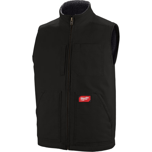 Veste doubl&eacute;e en sherpa ultra-r&eacute;sistante, Hommes, Petit, Noir Auto-Cam