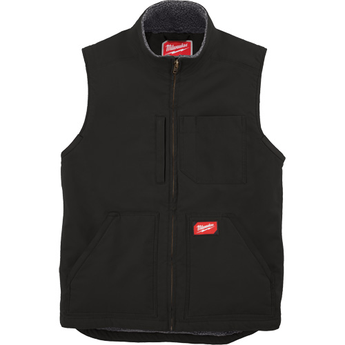 Veste doubl&eacute;e en sherpa ultra-r&eacute;sistante, Hommes, Petit, Noir Auto-Cam