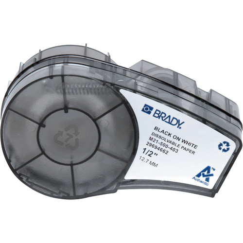 Water Soluble Labels with Ribbon, Black Auto-Cam