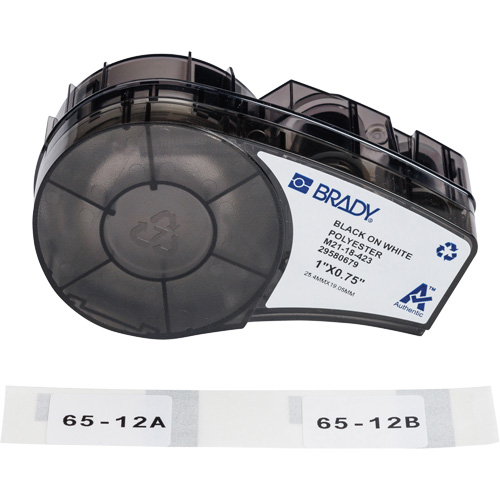 &eacute;tiquettes polyvalentes avec ruban pour environnements hostiles, Noir Auto-Cam