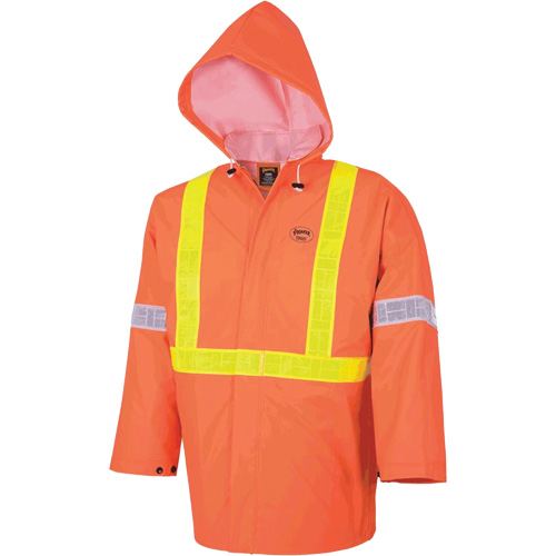 R85 Ensemble imperm&eacute;able de s&eacute;curit&eacute; 3 pi&egrave;ces ignifuge Element FR, PVC, Petit, Orange haute visibilit&eacute; Auto-Cam