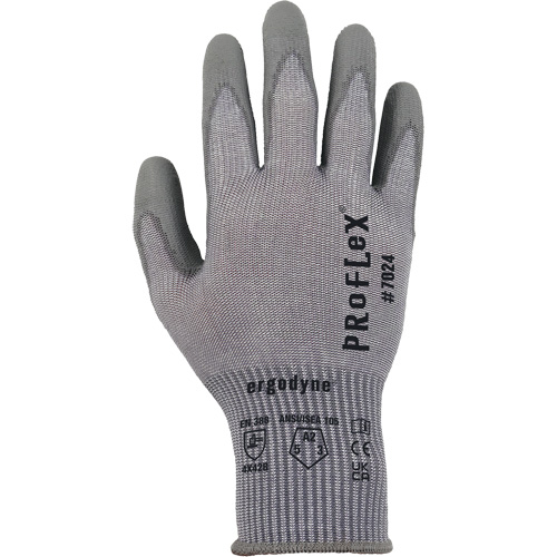 Gants r&eacute;sistant &agrave; la coupe Proflex 7024, Taille Petit, Calibre 13, Rev&ecirc;tement Polyur&eacute;thane, Enveloppe en Polyester/PEHP/Spandex, ASTM ANSI niveau A2/EN 388 niveau B Auto-Cam