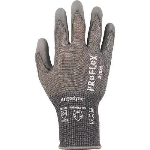 Gants r&eacute;sistant &agrave; la coupe Proflex 7025, Taille Petit, Calibre 18, Rev&ecirc;tement Polyur&eacute;thane, Enveloppe en Nylon/PEHP/Spandex, ASTM ANSI niveau A2/EN 388 niveau B Auto-Cam