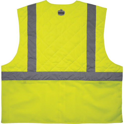 Chill-Its 6668 Safety Cooling Vest, Small, High Visibility Lime-Yellow Auto-Cam