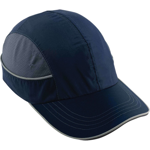 Skullerz 8950XL Bump Cap with Long Brim, Navy Blue Auto-Cam