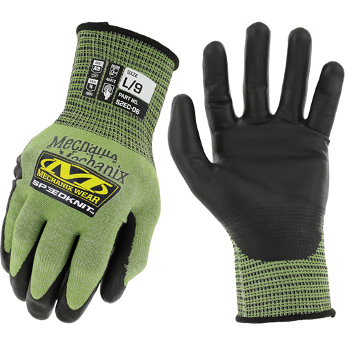 Gants r&eacute;sistants aux coupures SpeeKnit S2EC06, Taille Petit/7, Calibre 18, Rev&ecirc;tement Ur&eacute;thane, Enveloppe en PEHP/Tungst&egrave;ne, ASTM ANSI niveau A4/EN 388 niveau D Auto-Cam