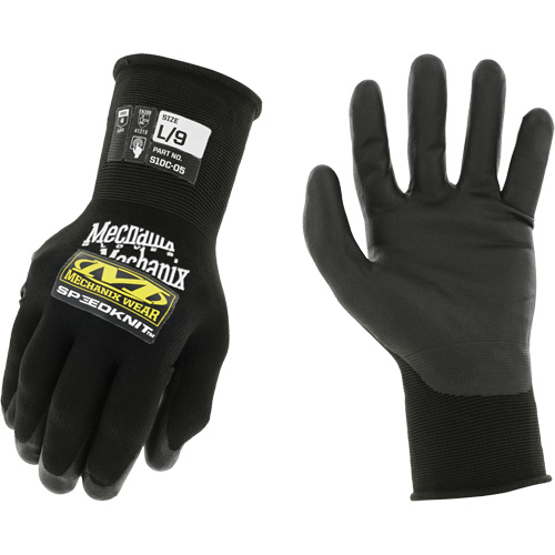 Speedknit Work Gloves, 7, Polyurethane Coating, 15 Gauge, Nylon Shell Auto-Cam