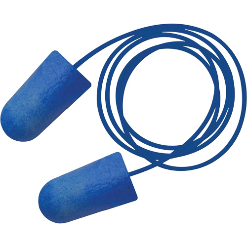 Bouchons d'oreilles biosourc&eacute;s d&eacute;tectables par le m&eacute;tal Food Pro Bullet BioSoft, Avec cordon, Taille unique, Vrac - Boîte, NRR dB 32 Auto-Cam