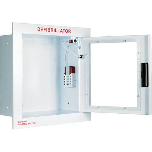 Fully Recessed Large Cabinet with Alarm, Zoll AED Plus&reg;/Zoll AED 3/Cardio-Science/Physio-Control For, Non-Medical Auto-Cam