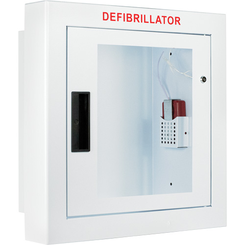 Semi-Recessed Large Cabinet with Alarm, Zoll AED Plus&reg;/Zoll AED 3/Cardio-Science/Physio-Control For, Non-Medical Auto-Cam