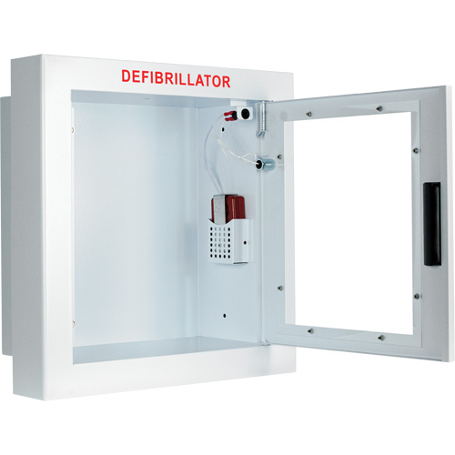 Semi-Recessed Large Cabinet with Alarm, Zoll AED Plus&reg;/Zoll AED 3/Cardio-Science/Physio-Control For, Non-Medical Auto-Cam