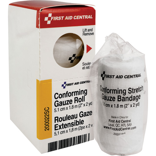 Recharge de bandage en gaze &eacute;tirable et conforme SmartCompliance, Rouleau, 6' lo x 2" la, St&eacute;rile, Dispositif m&eacute;dical Classe 1 Auto-Cam