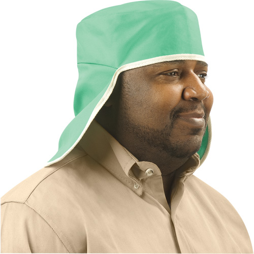 Weldlite Welding Cap With Neck Drape, One Size, Green Auto-Cam