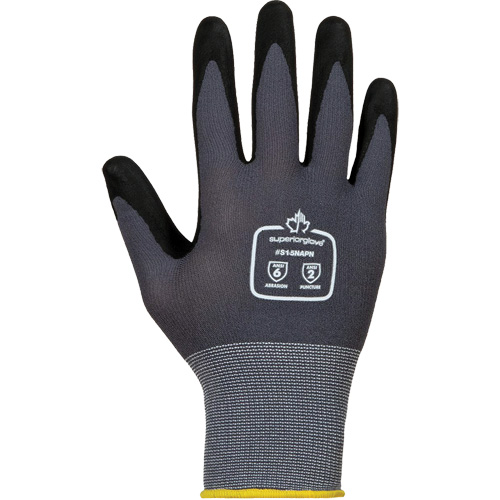 Dexterity&reg; High-Abrasion Gloves, 2X-Small/5, Foam Nitrile Coating, 15 Gauge, Nylon/Cotton Shell Auto-Cam