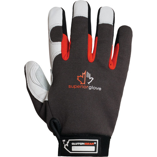 Gants de m&eacute;canicien Clutch Gear Thinsulate, Paume Cuir fleur de ch&egrave;vre/Cuir refendu, Taille Petit/7 Auto-Cam