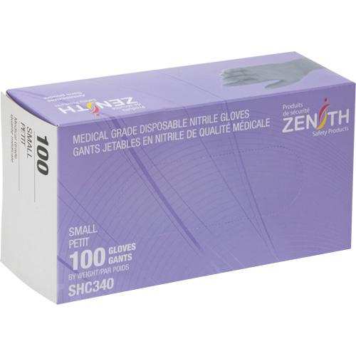 Medical Grade Disposable Gloves, Small, Nitrile, 6-mil, Powder-Free, Black, Class 2 Auto-Cam
