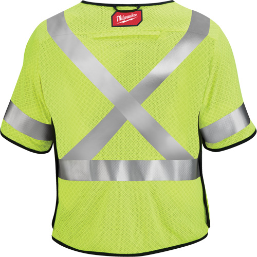 Breakaway Mesh Safety Vest, Black/High Visibility Lime-Yellow, Medium/Small Auto-Cam