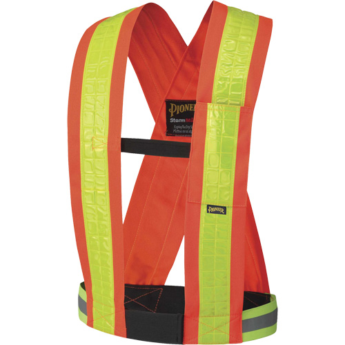 5593 Safety Sash, High Visibility Orange, Yellow Reflective Colour, One Size Auto-Cam