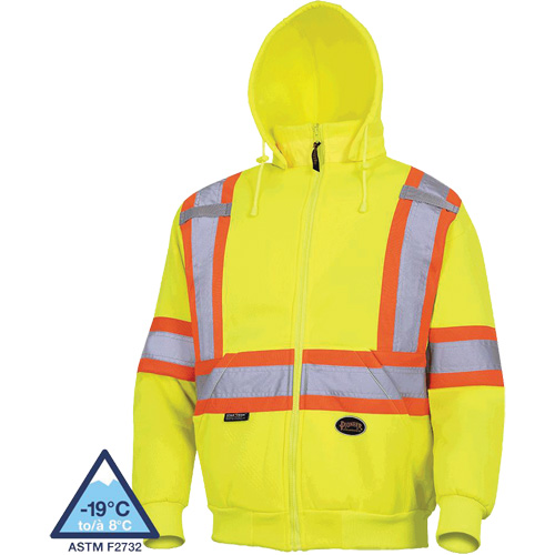 6925 Hoodie, X-Small, High Visibility Yellow Auto-Cam
