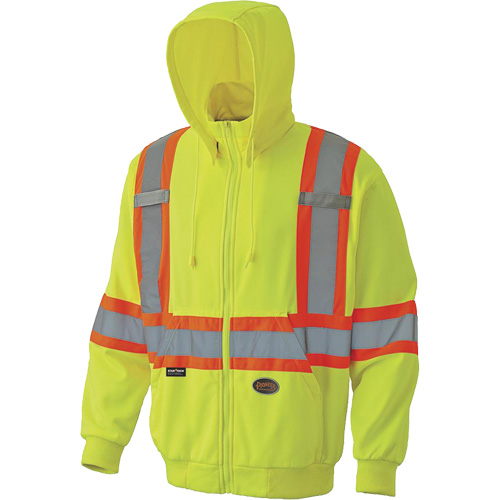 6941 Zip Style Hoodie, X-Small, High Visibility Yellow Auto-Cam