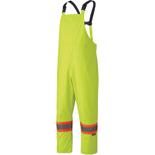 5609 210D Waterproof Rain Suit, Polyester/PVC, X-Small, High Visibility Lime-Yellow Auto-Cam