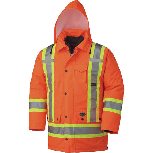 5020 Waterproof 7-in-1 Parka, High Visibility Orange, Small Auto-Cam