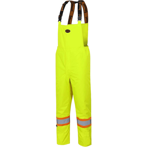 5054 The Rock 300D Insulated Bib Pants, Polyester, Small, High Visibility Lime-Yellow Auto-Cam