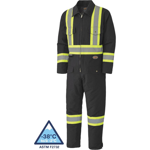5539BKA Quilted Duck Coveralls, Small, Black Auto-Cam