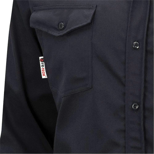 7742 Chemise de s&eacute;curit&eacute; ignifug&eacute;e FR-Tech, Petit, Bleu marin Auto-Cam