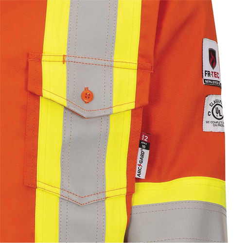 7743 Chemise de s&eacute;curit&eacute; ignifug&eacute;e FR-Tech, Petit, Orange haute visibilit&eacute; Auto-Cam