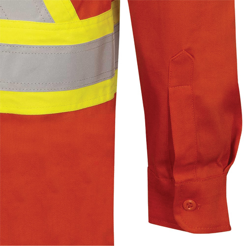 7743 Chemise de s&eacute;curit&eacute; ignifug&eacute;e FR-Tech, Petit, Orange haute visibilit&eacute; Auto-Cam