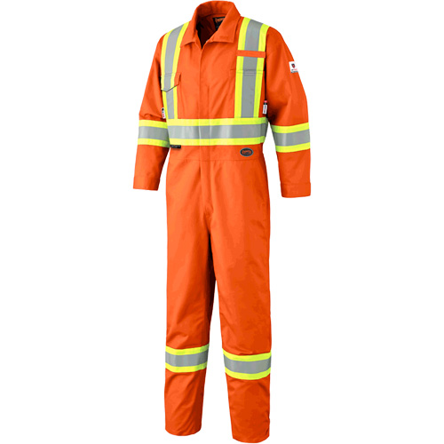7705T Combinaison ignifuge FR-Tech avec fermetures &agrave; glissi&egrave;re aux jambes, Taille 40 (grand taille), Orange haute visibilit&eacute;, 9,7 cal/cm² Auto-Cam