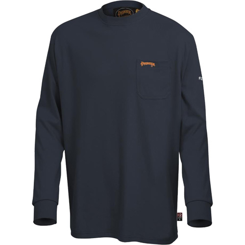 333 Flame-Resistant Long-Sleeved Shirt, Small, Navy Blue Auto-Cam