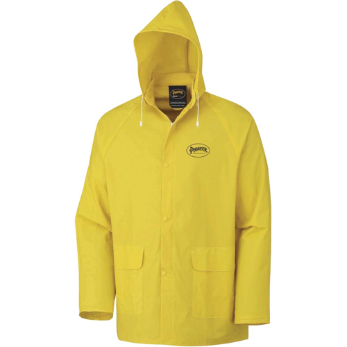 577J Rain Jacket, Polyester/PVC, Small, Yellow Auto-Cam