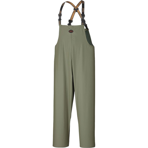 D7020 Dry King&reg; Stretch Bib Pants, X-Small, Polyurethane, Green Auto-Cam