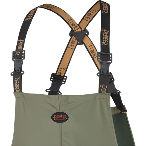 D7020 Dry King&reg; Stretch Bib Pants, X-Small, Polyurethane, Green Auto-Cam