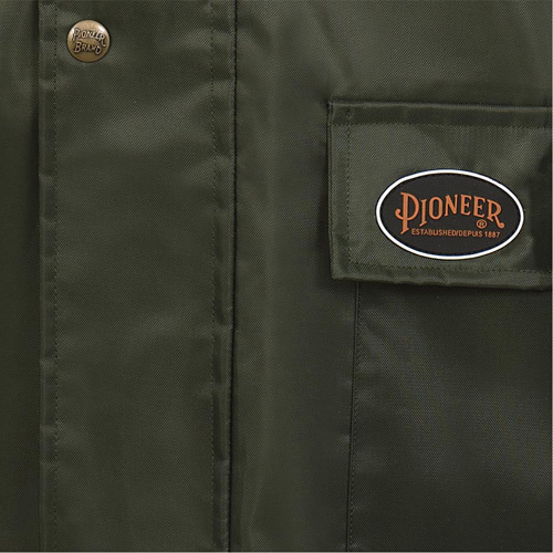 D8120J Manteau &agrave; capuchon ind&eacute;chirable Nailhead pour planteur d'arbres, Polyester/PVC, T-petit, Vert Auto-Cam