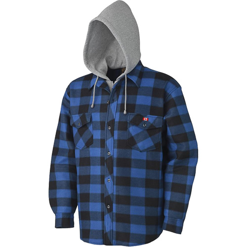 415SS Quilted Hooded Shirt, Men's, Small, Multi-Colour Auto-Cam