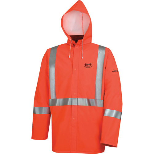 576J Veste de pluie ignifuge haute visibilit&eacute;, Petit, Orange haute visibilit&eacute; Auto-Cam