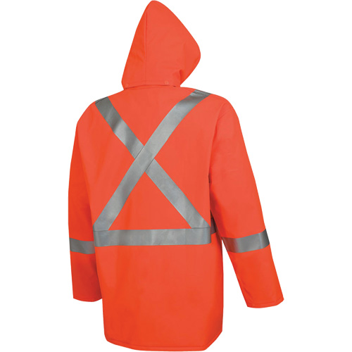 576J Veste de pluie ignifuge haute visibilit&eacute;, Petit, Orange haute visibilit&eacute; Auto-Cam