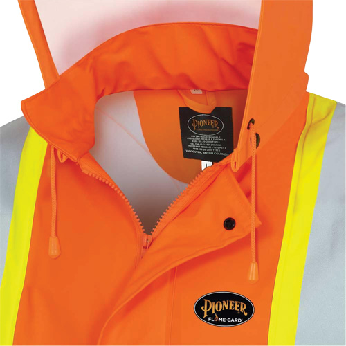 5892PKT Veste de s&eacute;curit&eacute; imperm&eacute;able &agrave; haute visibilit&eacute; ignifuge, T-petit, Orange haute visibilit&eacute; Auto-Cam